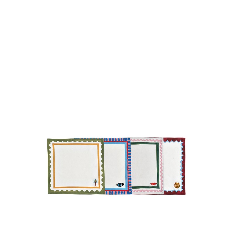 Set of 4 Icon Napkins