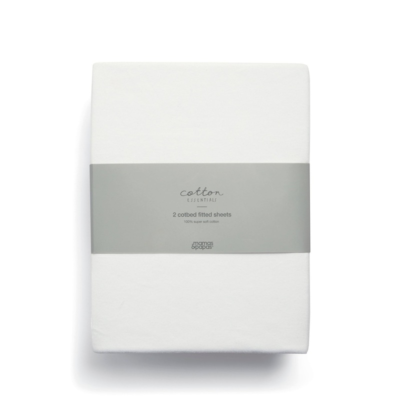 2 Cot Bed White Fitted Sheets