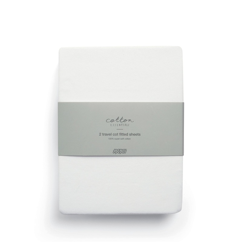 2 Travel White Fitted Sheets