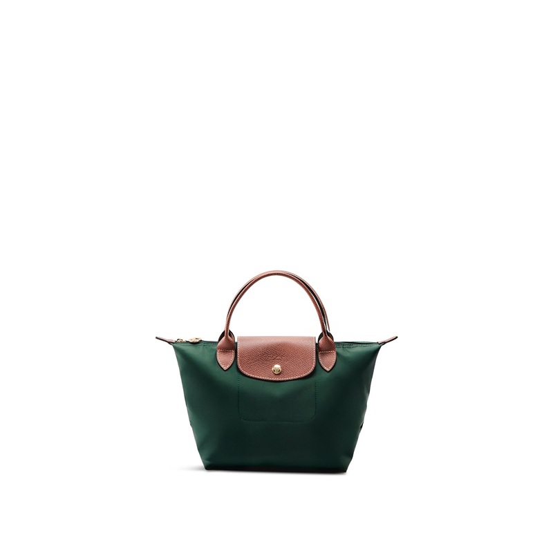 Le Pliage Original Small Handbag British Green Recycled Canvas