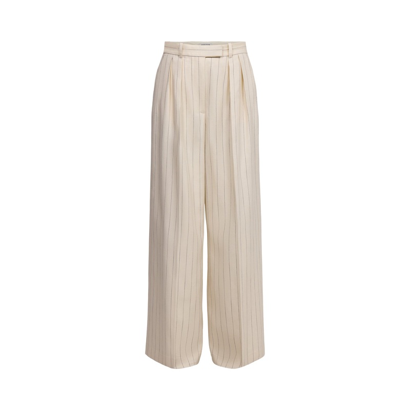 Lou Trouser Cream And Black Stripe