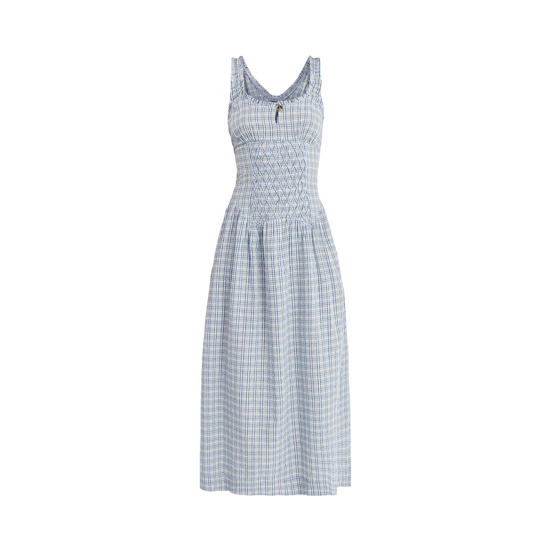Mallory Midi Dress Cloudy Check