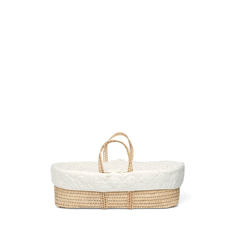 Seedling Cream Print Moses Basket