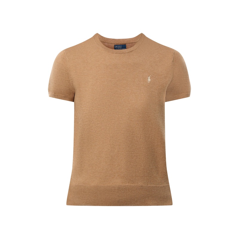 Short Sleeve Cable Knit Pullover