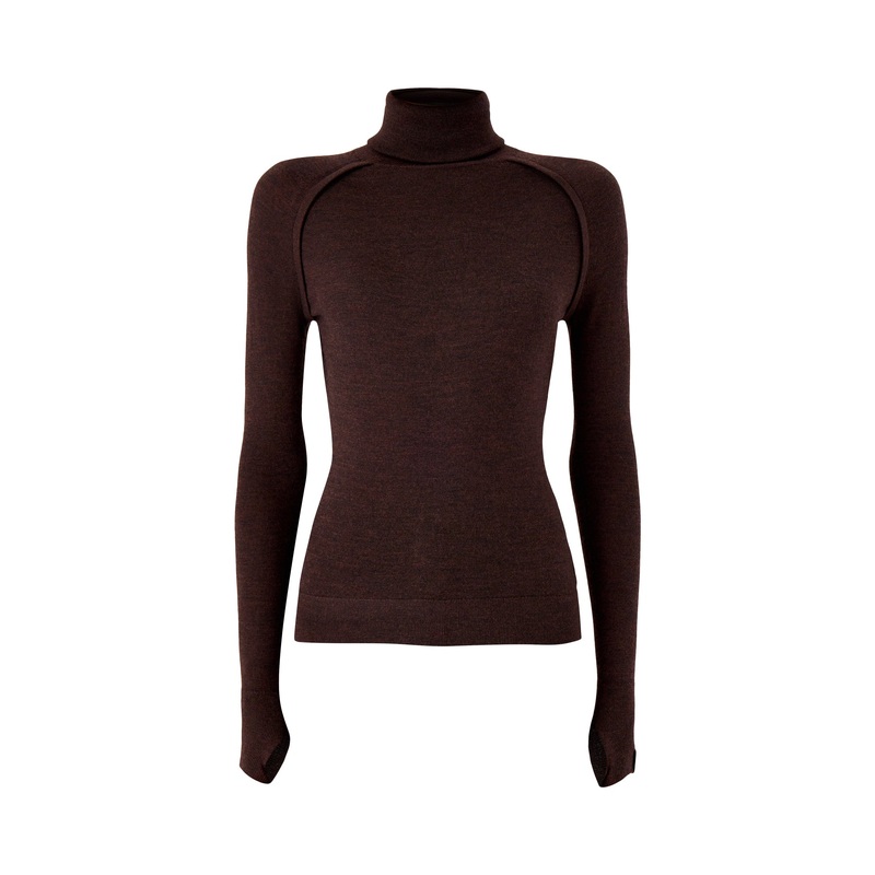 High Neck Knitted Top