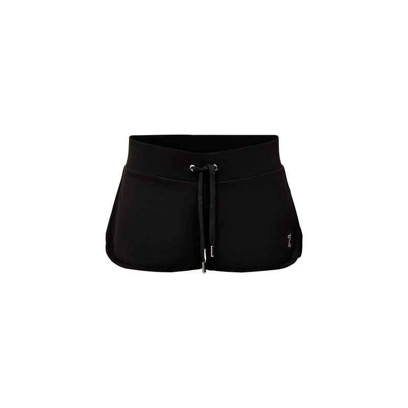 Jersey Booty Shorts Black Diamante