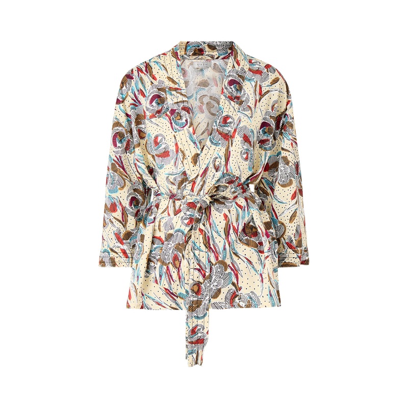 Jossol 3/4 Sleeve Printed Jacket