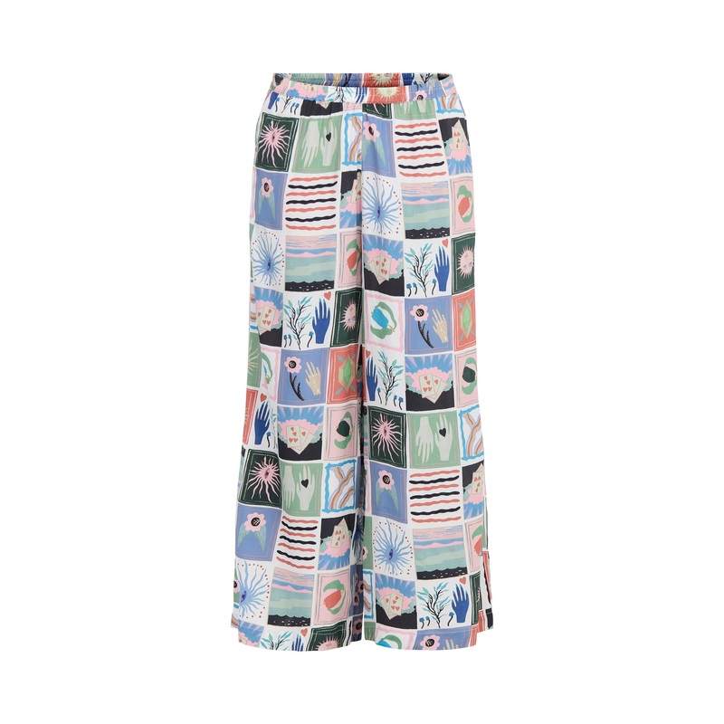 Mystical Collage Wide Trousers