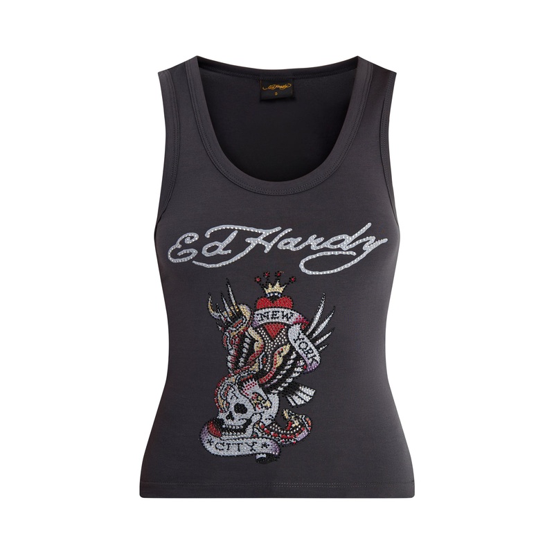 New York City Diamante Cropped Vest