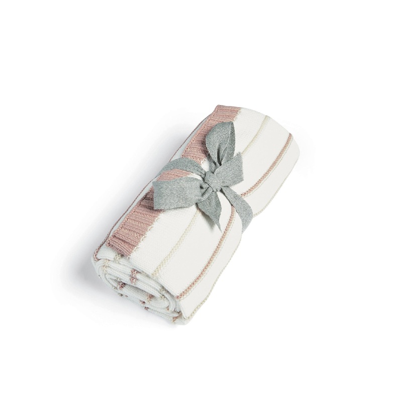 Knitted Blanket Multi Stripe