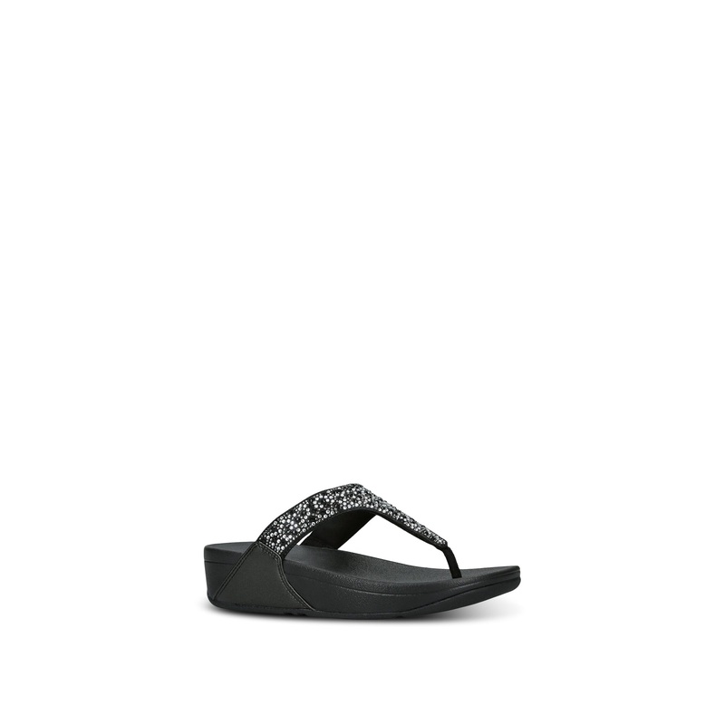 Lulu Crystal-Mix Toe-Post Sandals