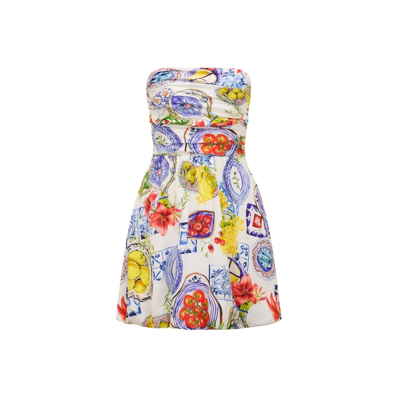 Phoebe Strapless Bubble Hem Mini Dress