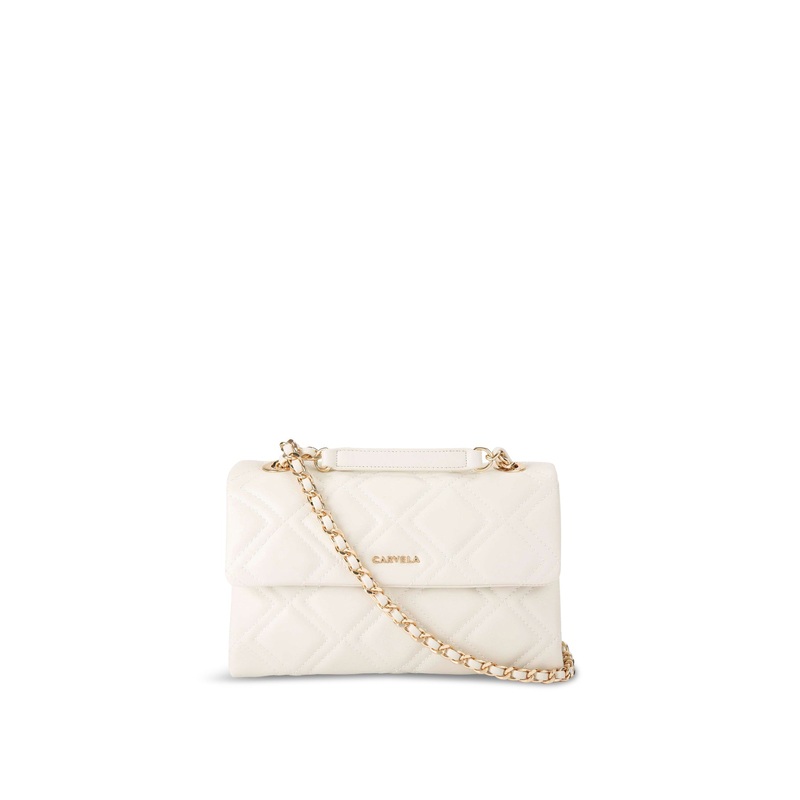 Rosa Large Chain Shoulder Bag White