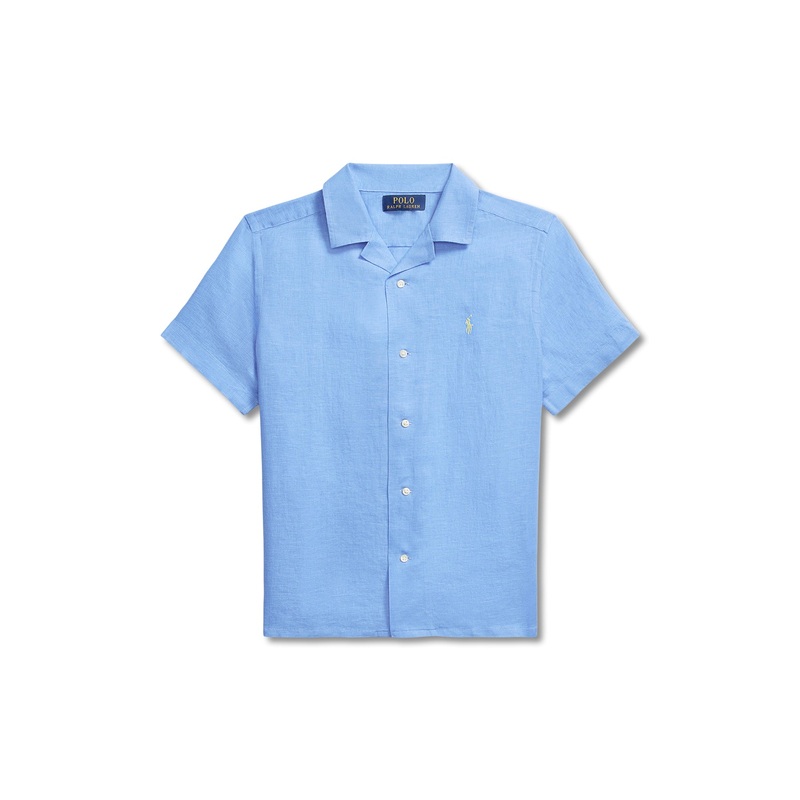 Camp Shirt Blue Linen