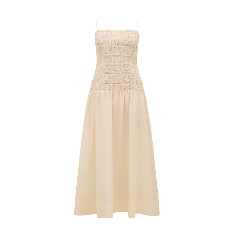 Cara Crochet Midi Dress