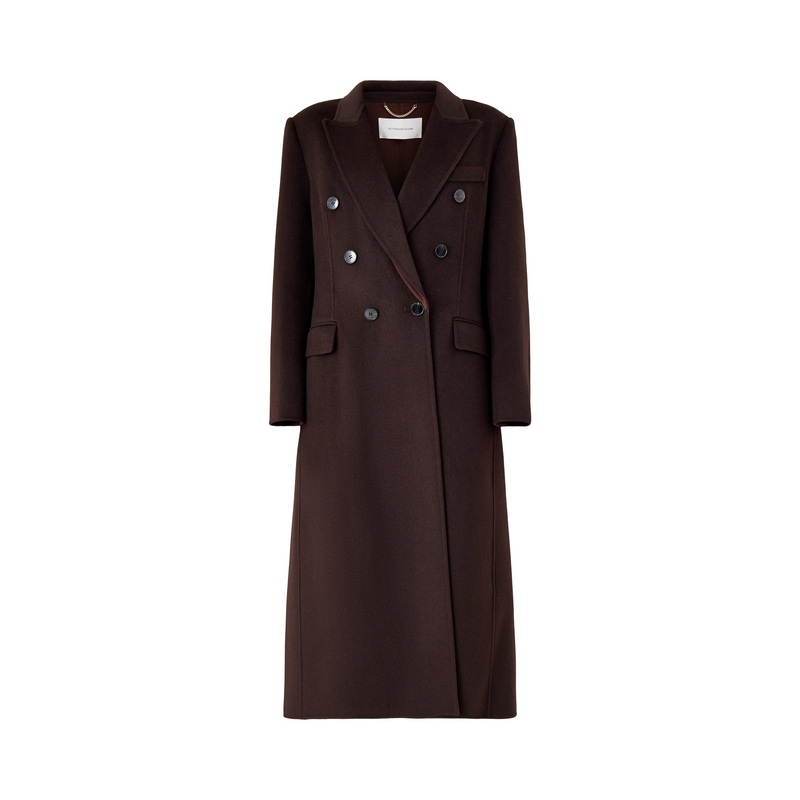 Double Faced Overcoat Double Breasted Maxi Cashmere Blend
