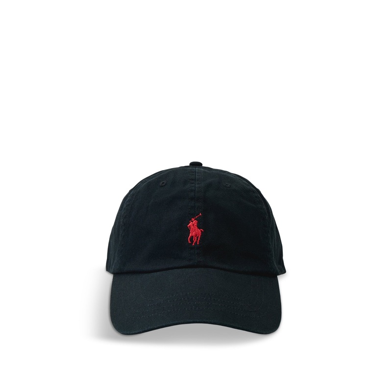 Sports Logo Cap Black Cotton