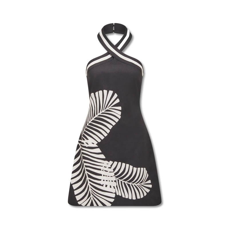 Adore Halter Neck Linen Mini Dress