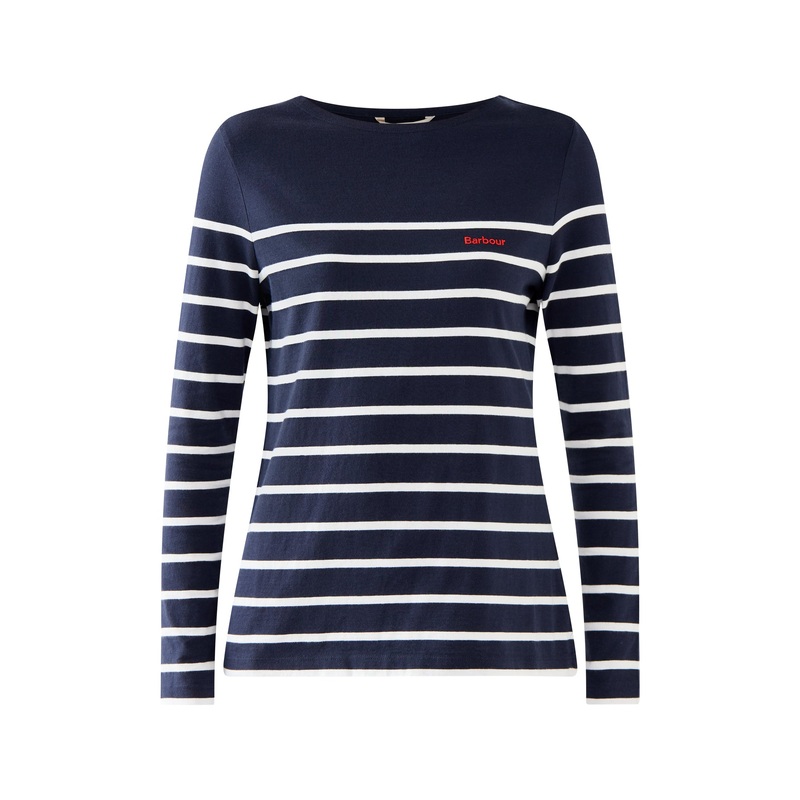 Barbour Bradley Top Navy Strpe