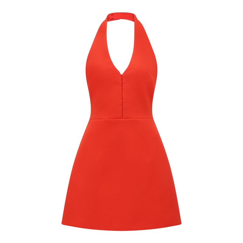 Ricki Halter Neck Hook and Eye Mini Dress