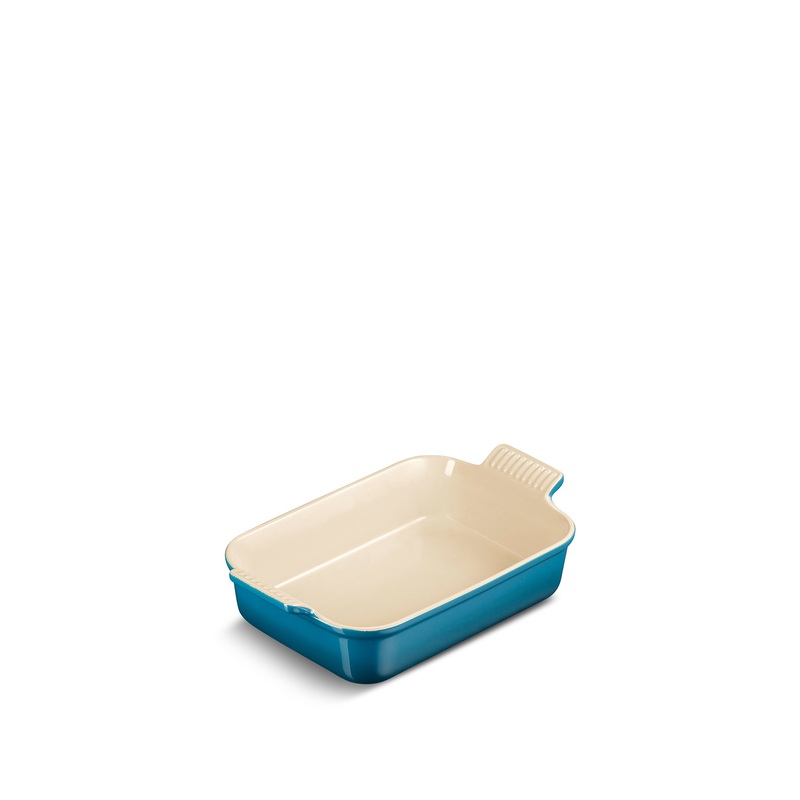 Stoneware Heritage Rectangular Dish Deep Teal 26cm