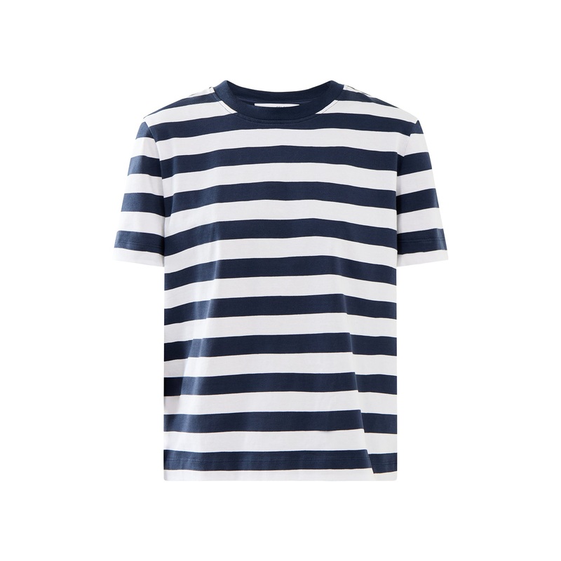 Essential Short Sleeve Striped Boxy Tee