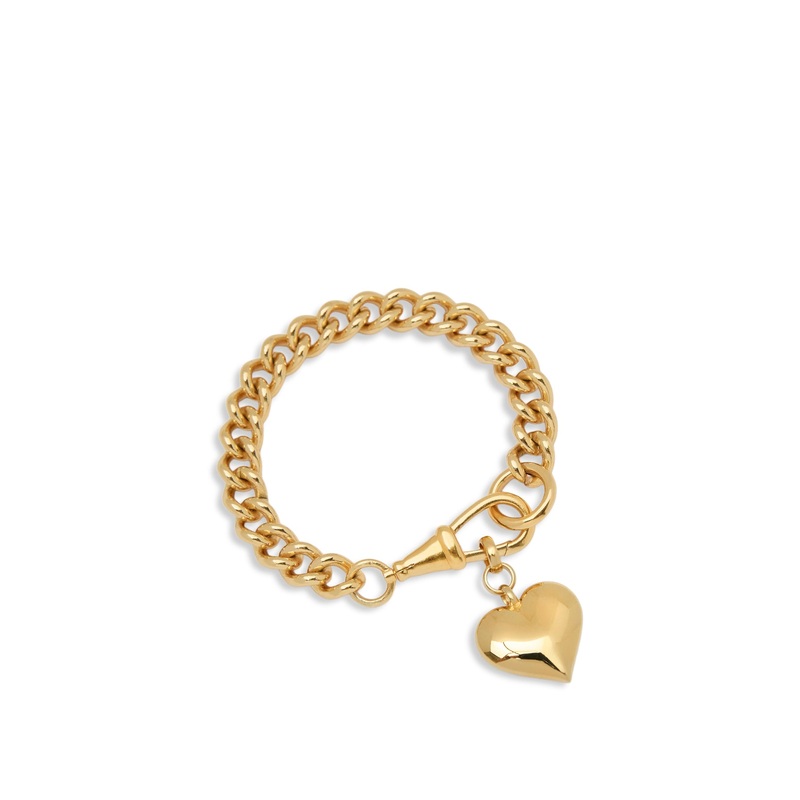 Large Gold Heart Bracelet