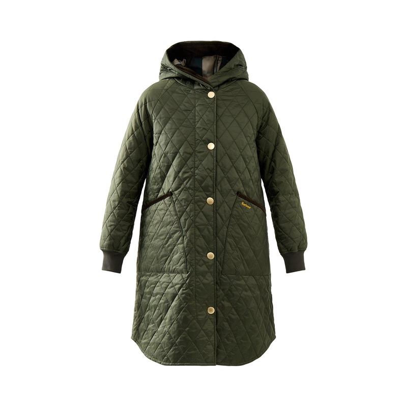 Womens Barbour Hilary Quilted Jacket Green