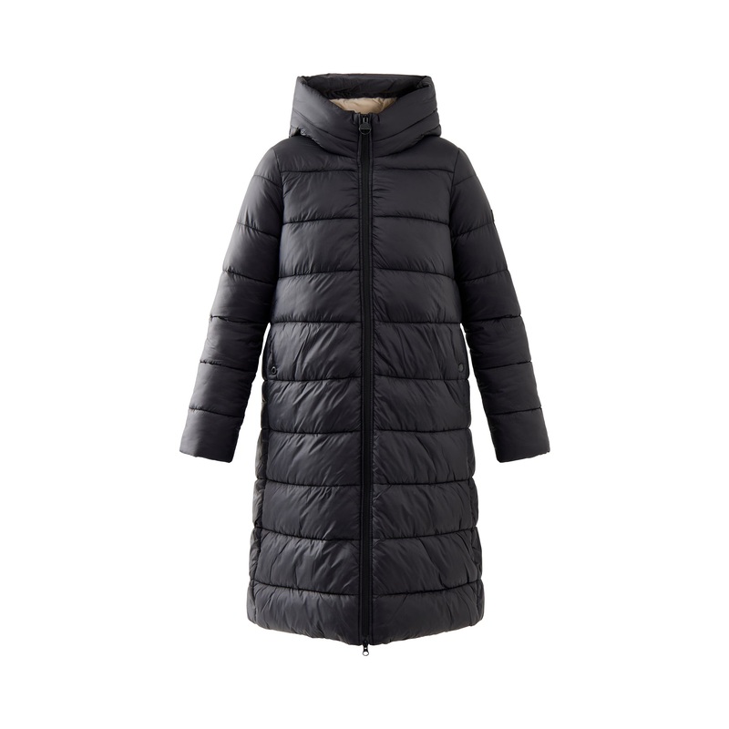 Womens Barbour International Longline Olivios Puffer Jacket Black