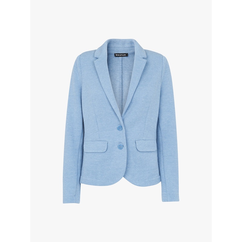 Blue Slim Jersey Jacket