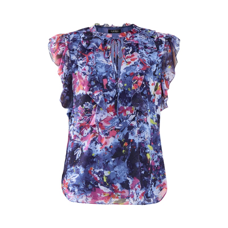 Perlette Floral Ruffle Blouse