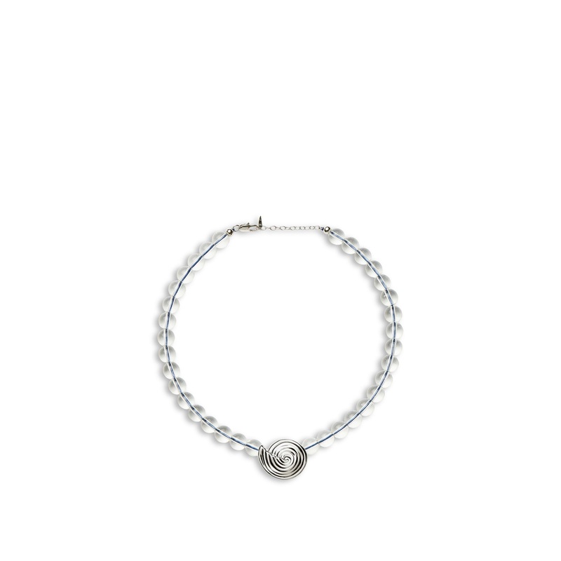 Spiral Beaded Pendant Necklace