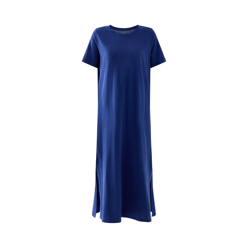 Stretch Jersey T Shirt Dress Navy