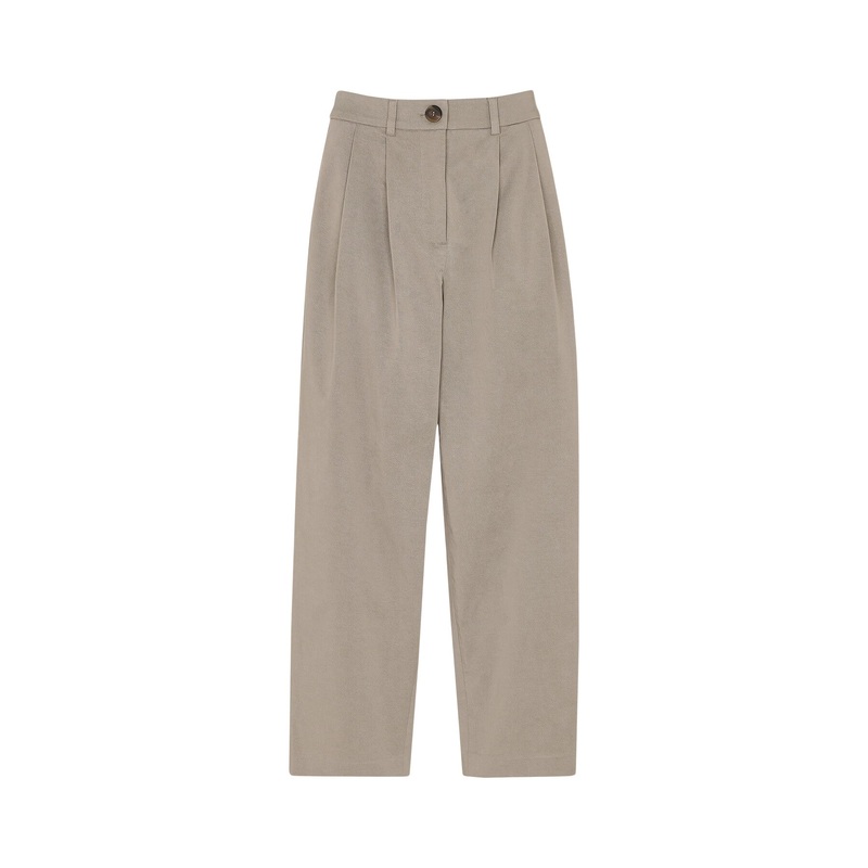 Taupe Bethany Barrel Leg Trouser
