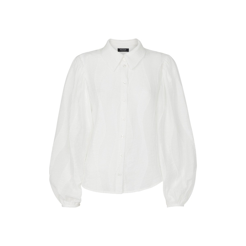 White Hannah Textured Shirt