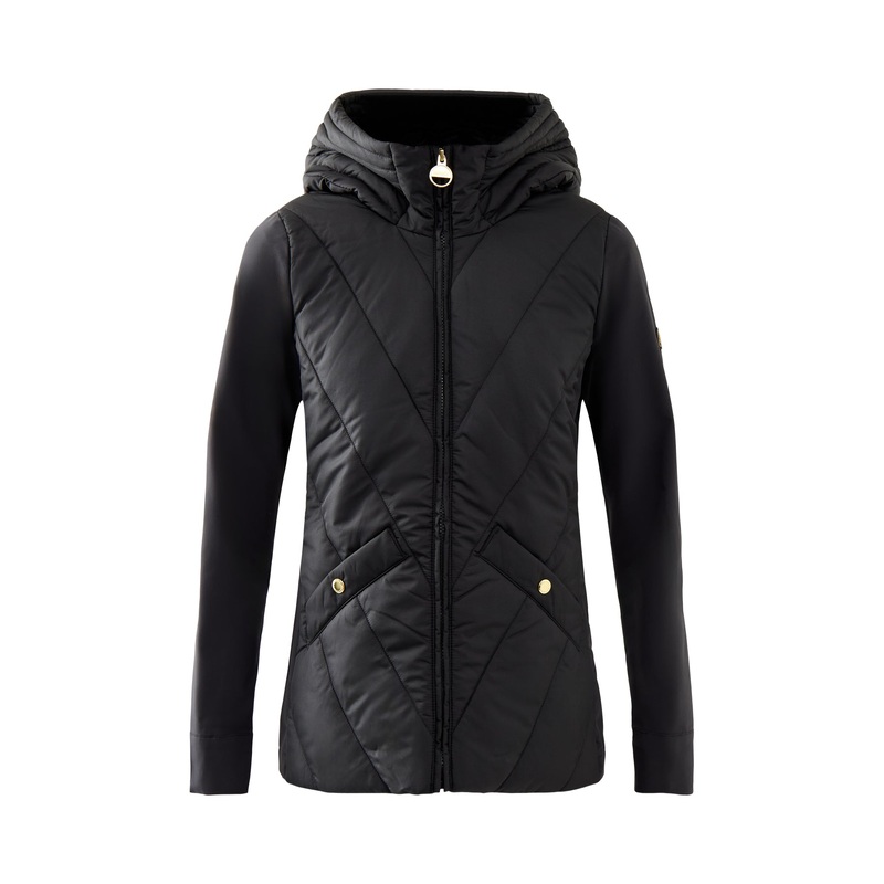 Womens Barbour International Diablo Quilted Sweat Black