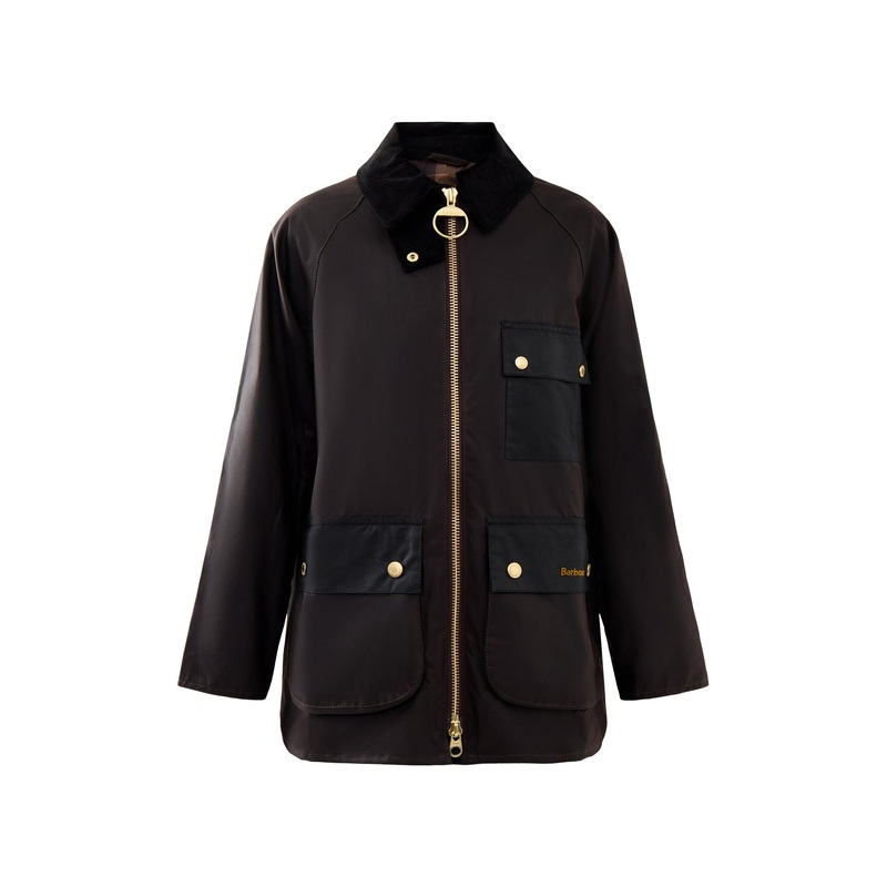 Womens Barbour Luella Wax Corduroy Jacket Brown