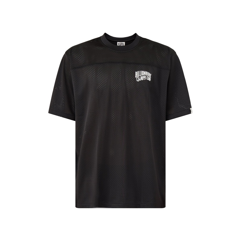 Black Cotton Small Arch Logo Woven Jersey