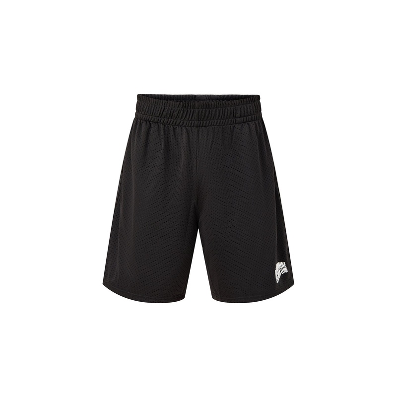 Black Polyester Drawstring Woven Shorts