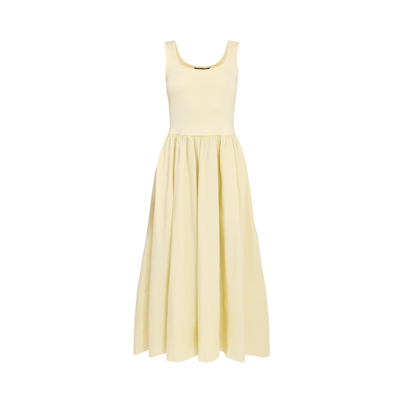 Butter Yellow Colorado Midi Dress