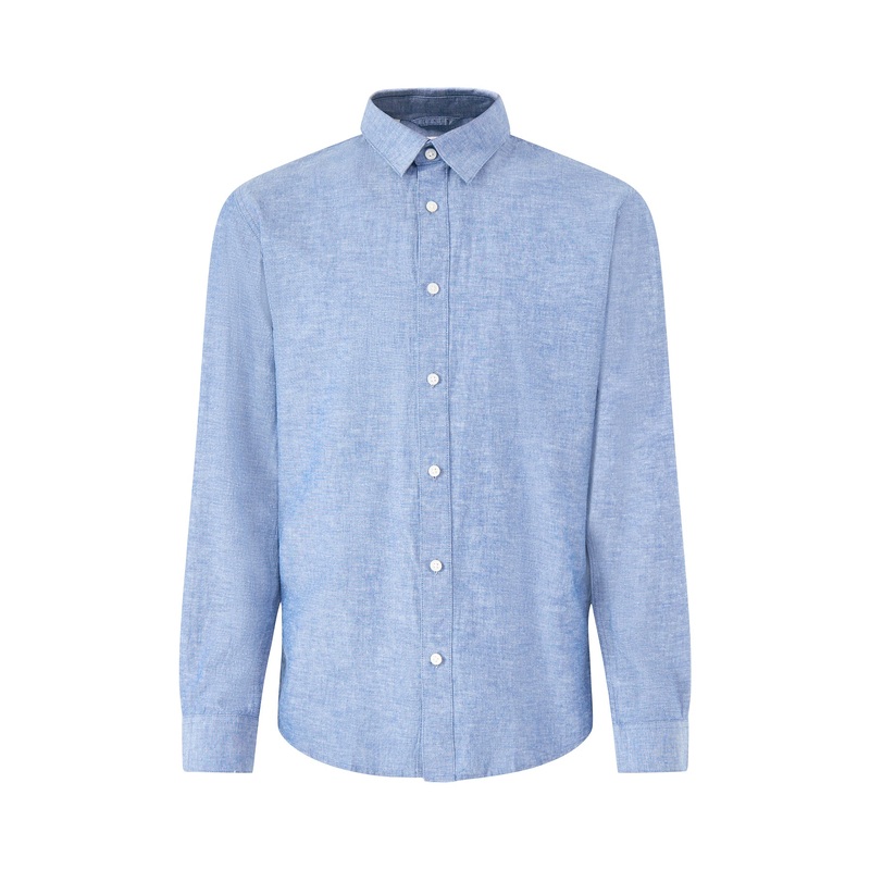 Cotton Blue Long Sleeve Shirt