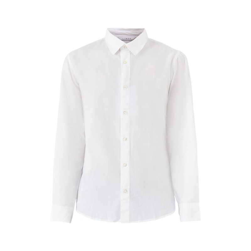 Cotton White Long Sleeve Shirt