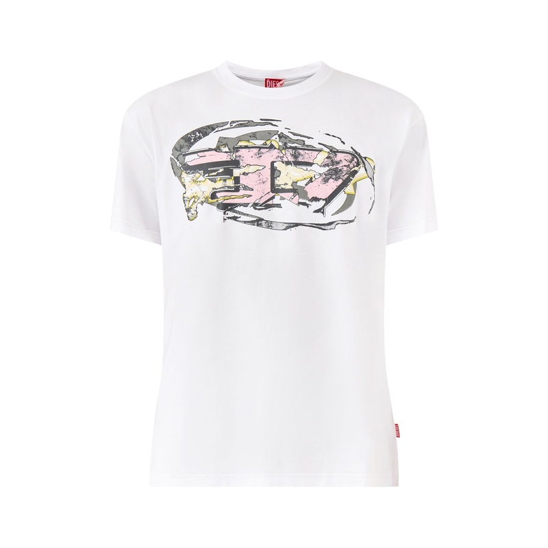 Cotton White T-Norm-T11 Big D T-Shirt