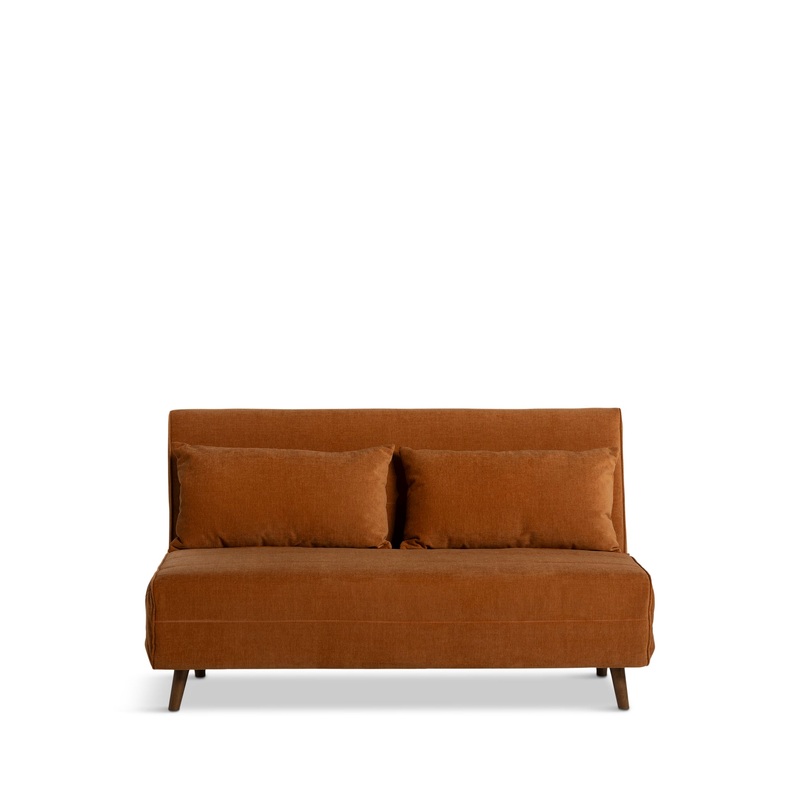 Efren Orange Fabric Sofa Bed