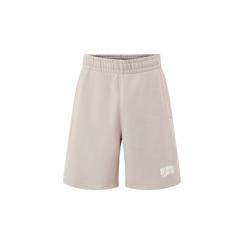 Flat Grey Cotton Small Arch Logo Shorts