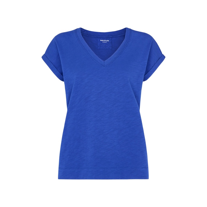 Willa V-Neck Cap Sleeve Tee