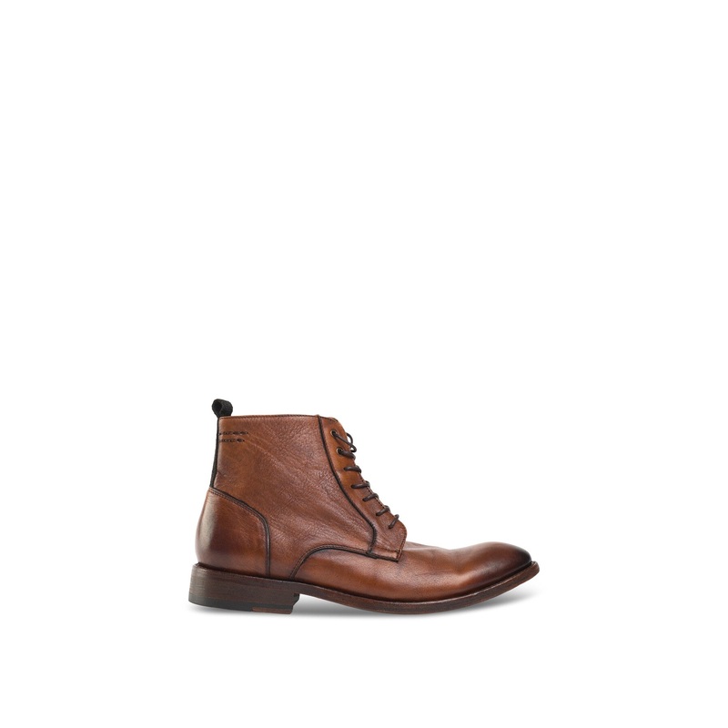 Bolt Leather Ankle Boots Brown