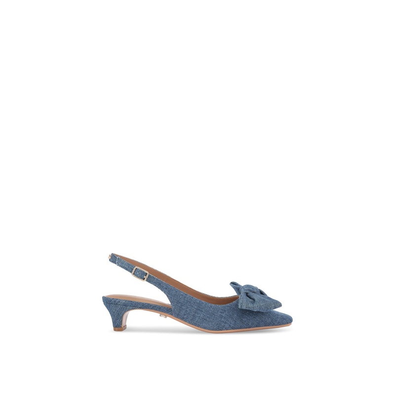 Carina Bow Sling Sandals Denim