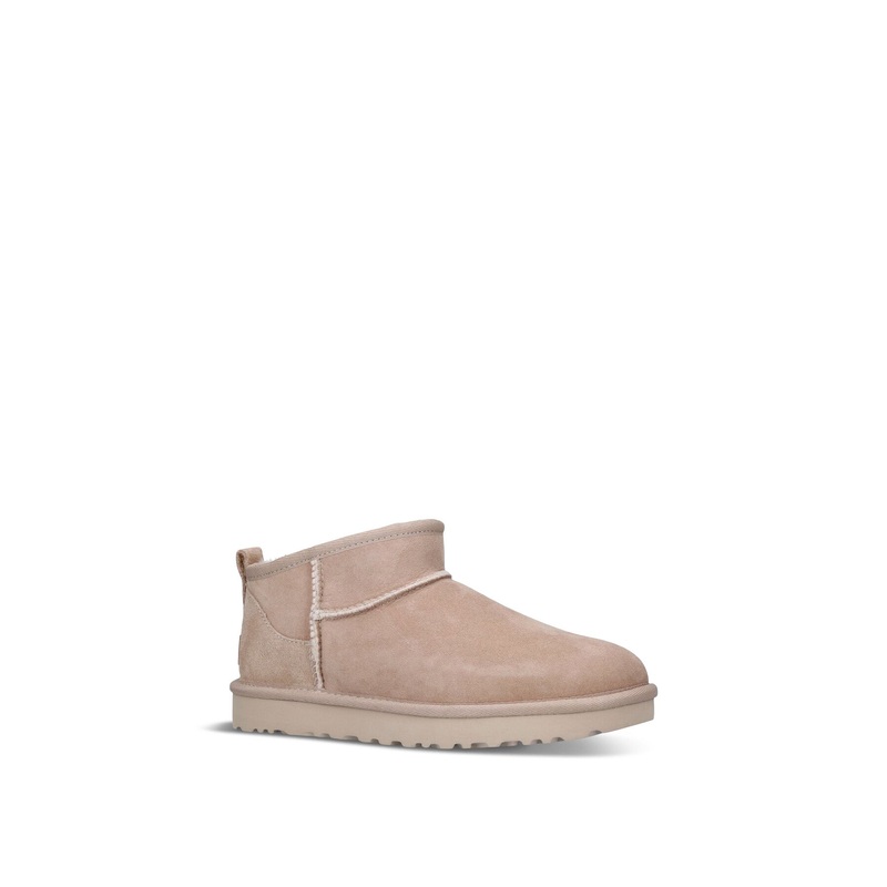 Classic Ultra Mini Suede Boots Beige