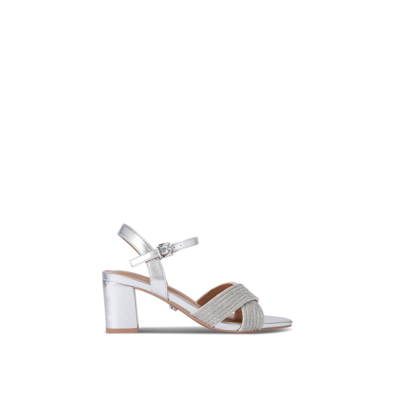 Divine Block Sandals Silver